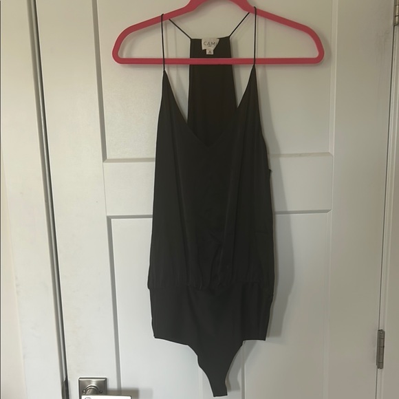 Cami NYC Elegant Black V-Neck Camisole Bodysuit - Picture 2 of 5